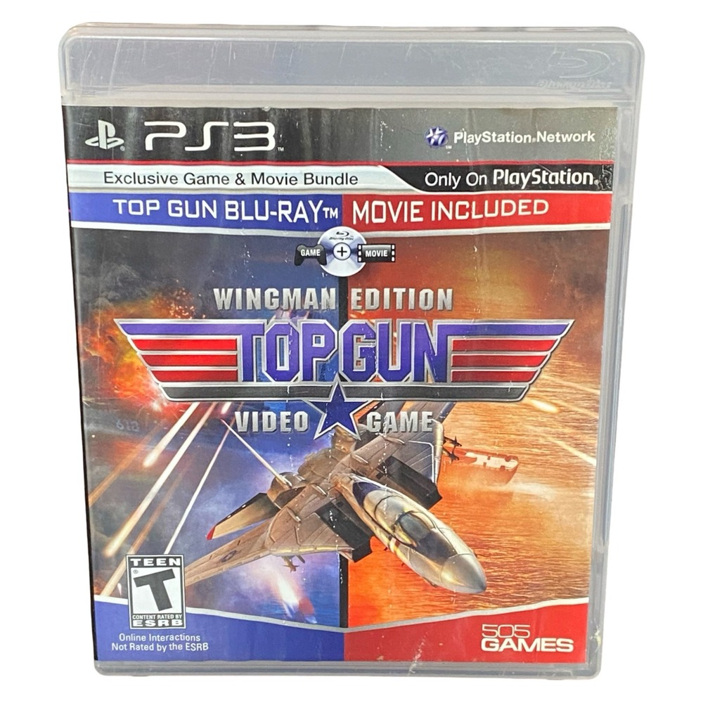 Top Gun Wingman Edition PS3 Video Game & Blu-Ray Movie PlayStation 3 Complete
